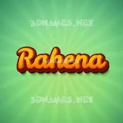 rahena in Green Rays style - 3D name wallpaper