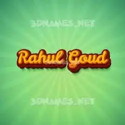 rahul goud in Green Rays style - 3D name wallpaper