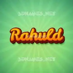 rahuld in Green Rays style - 3D name wallpaper