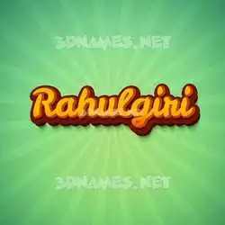 rahulgiri in Green Rays style - 3D name wallpaper