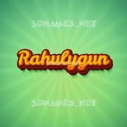 rahulygun in Green Rays style - 3D name wallpaper
