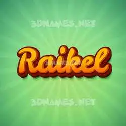 raikel in Green Rays style - 3D name wallpaper
