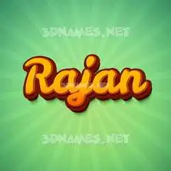 rajan in Green Rays style - 3D name wallpaper