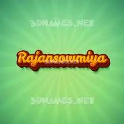rajansowmiya in Green Rays style - 3D name wallpaper