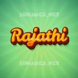 rajathi in Green Rays style - 3D name wallpaper