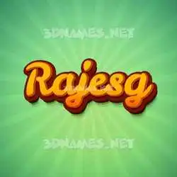 rajesg in Green Rays style - 3D name wallpaper