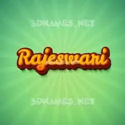 rajeswari in Green Rays style - 3D name wallpaper