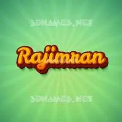rajimran in Green Rays style - 3D name wallpaper
