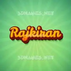 rajkiran in Green Rays style - 3D name wallpaper