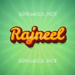 rajneel in Green Rays style - 3D name wallpaper