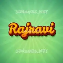 rajravi in Green Rays style - 3D name wallpaper