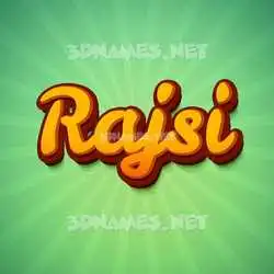 rajsi in Green Rays style - 3D name wallpaper