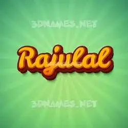 rajulal in Green Rays style - 3D name wallpaper