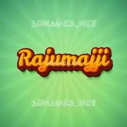 rajumajji in Green Rays style - 3D name wallpaper