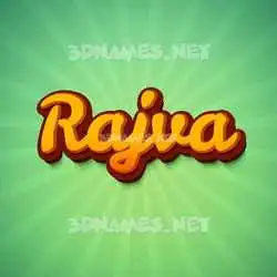 rajva in Green Rays style - 3D name wallpaper