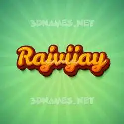 rajvijay in Green Rays style - 3D name wallpaper