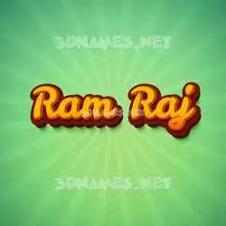 ram raj in Green Rays style - 3D name wallpaper