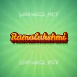 ramalakshmi in Green Rays style - 3D name wallpaper