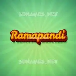 ramapandi in Green Rays style - 3D name wallpaper