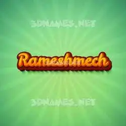 rameshmech in Green Rays style - 3D name wallpaper