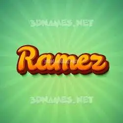 ramez in Green Rays style - 3D name wallpaper