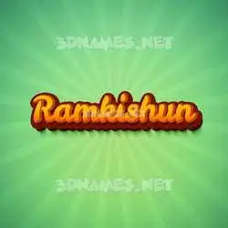 ramkishun in Green Rays style - 3D name wallpaper