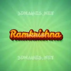 ramkrishna in Green Rays style - 3D name wallpaper
