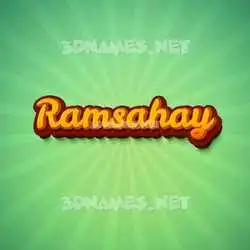ramsahay in Green Rays style - 3D name wallpaper