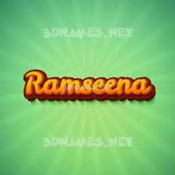 ramseena in Green Rays style - 3D name wallpaper