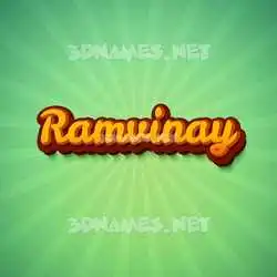 ramvinay in Green Rays style - 3D name wallpaper
