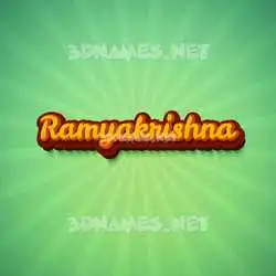 ramyakrishna in Green Rays style - 3D name wallpaper