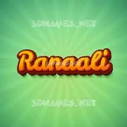ranaali in Green Rays style - 3D name wallpaper