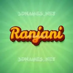 ranjani in Green Rays style - 3D name wallpaper