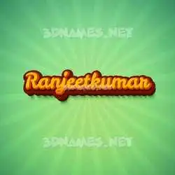 ranjeetkumar in Green Rays style - 3D name wallpaper