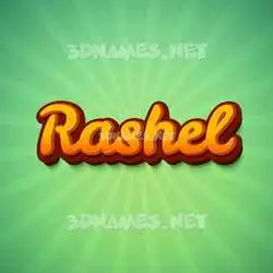 rashel in Green Rays style - 3D name wallpaper