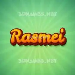 rasmei in Green Rays style - 3D name wallpaper