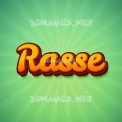 rasse in Green Rays style - 3D name wallpaper