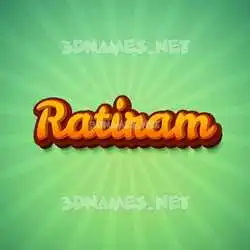 ratiram in Green Rays style - 3D name wallpaper