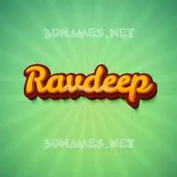 ravdeep in Green Rays style - 3D name wallpaper