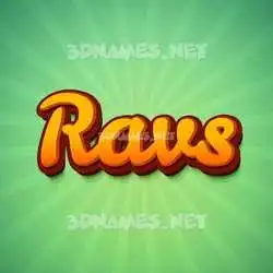 ravs in Green Rays style - 3D name wallpaper