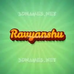 ravyanshu in Green Rays style - 3D name wallpaper