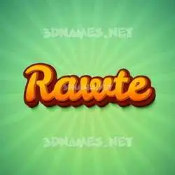 rawte in Green Rays style - 3D name wallpaper