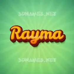 rayma in Green Rays style - 3D name wallpaper