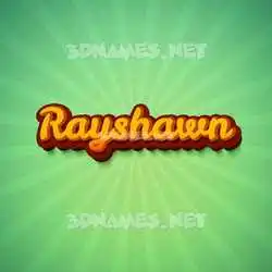rayshawn in Green Rays style - 3D name wallpaper