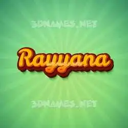 rayyana in Green Rays style - 3D name wallpaper