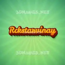 rckstarvinay in Green Rays style - 3D name wallpaper
