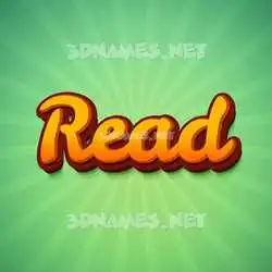 read in Green Rays style - 3D name wallpaper
