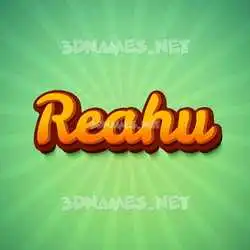 reahu in Green Rays style - 3D name wallpaper