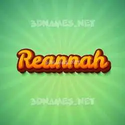 reannah in Green Rays style - 3D name wallpaper