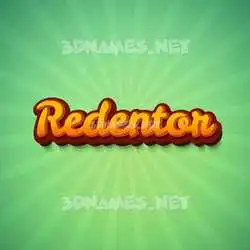 redentor in Green Rays style - 3D name wallpaper